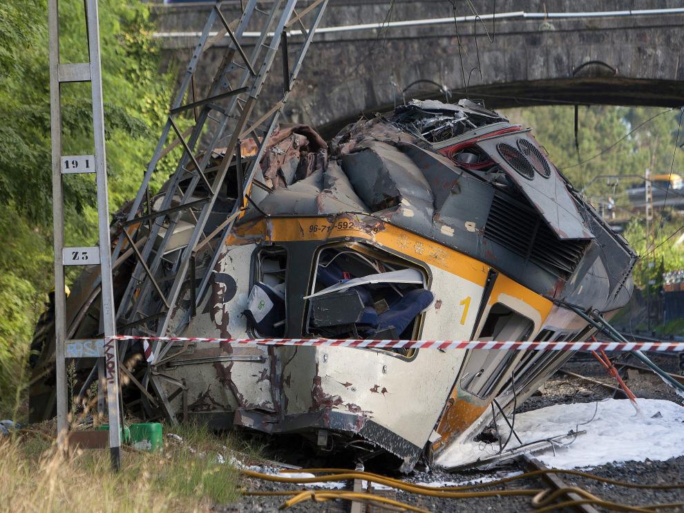 Accidente de tren en Porriño.