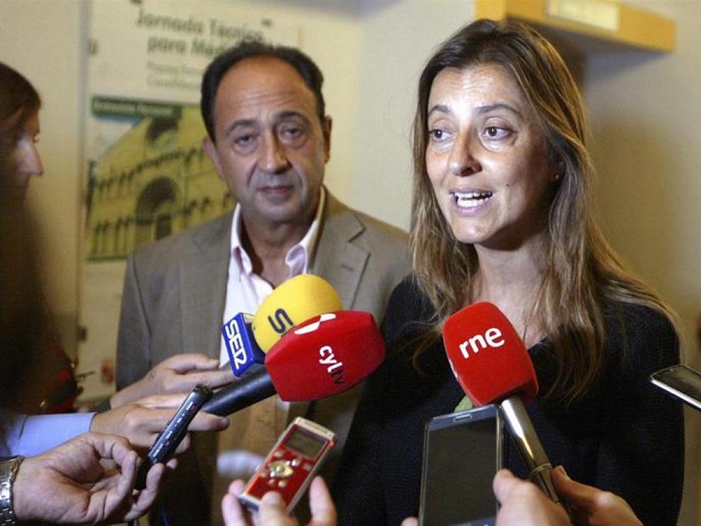 La directora general de la Mujer, Esperanza Vázquez, antes de presentar el programa formativo para la implantación del modelo integral "Objetivo Violencia Cero"