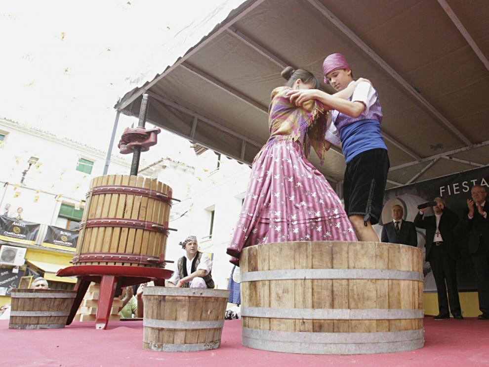 Fiesta de la vendimia en la DO Campo de Borja, imagen de archivo.