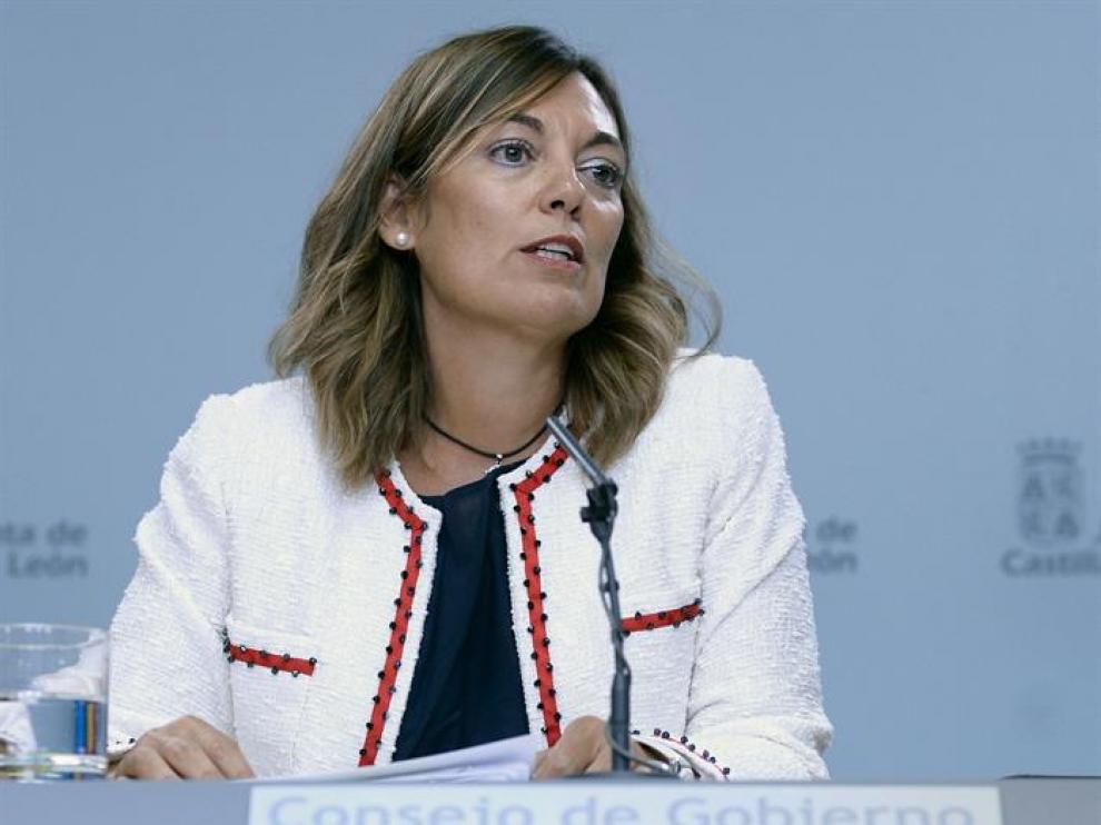 La nueva portavoz de la Junta de Castilla y León, la consejera de Agricultura y Ganadería, Milagros Marcos,
