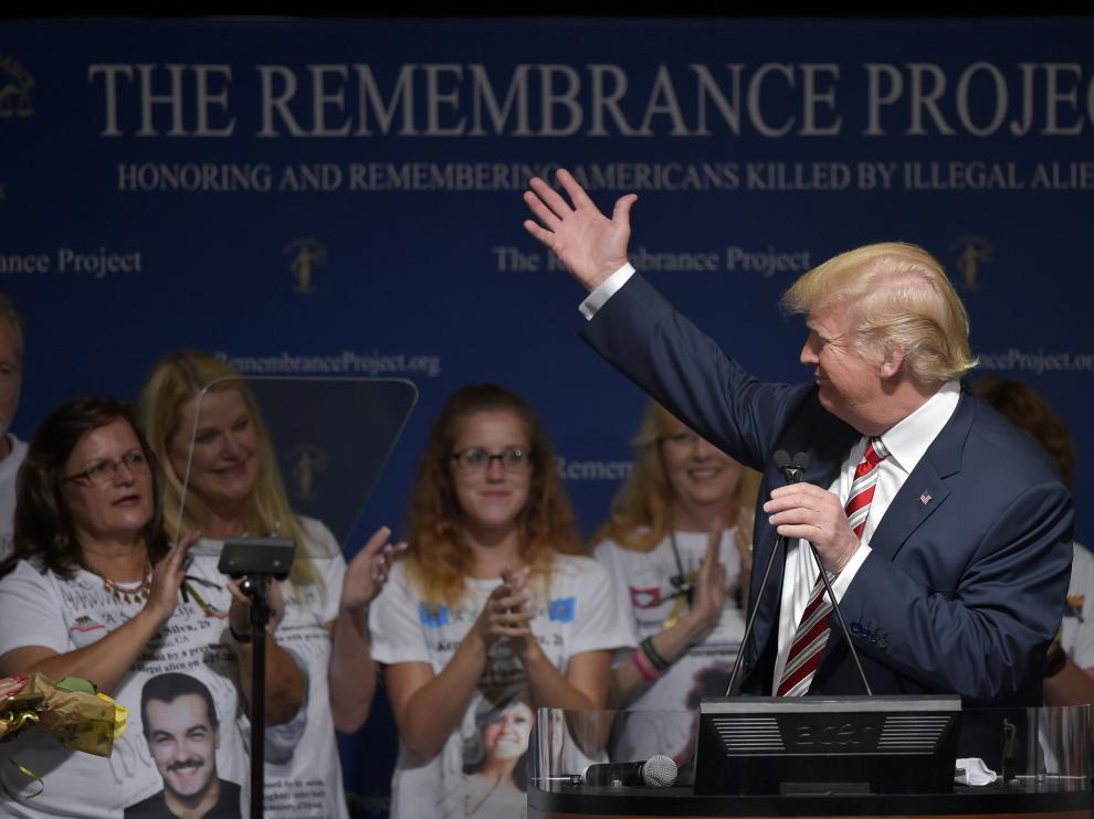 Trump ha mantenido este sábado su discurso habitual