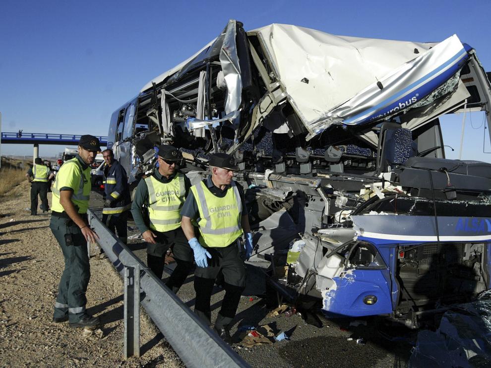Accidente de autobús en Soria.