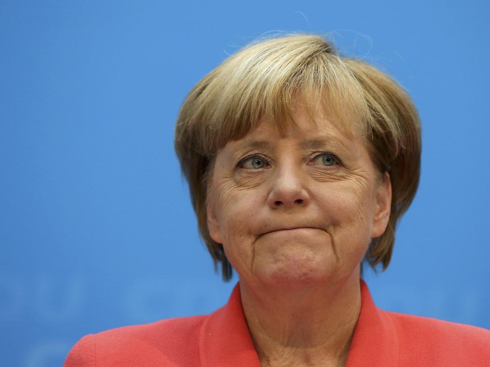 Angela Merkel durante una conferencia este lunes en Berlín.