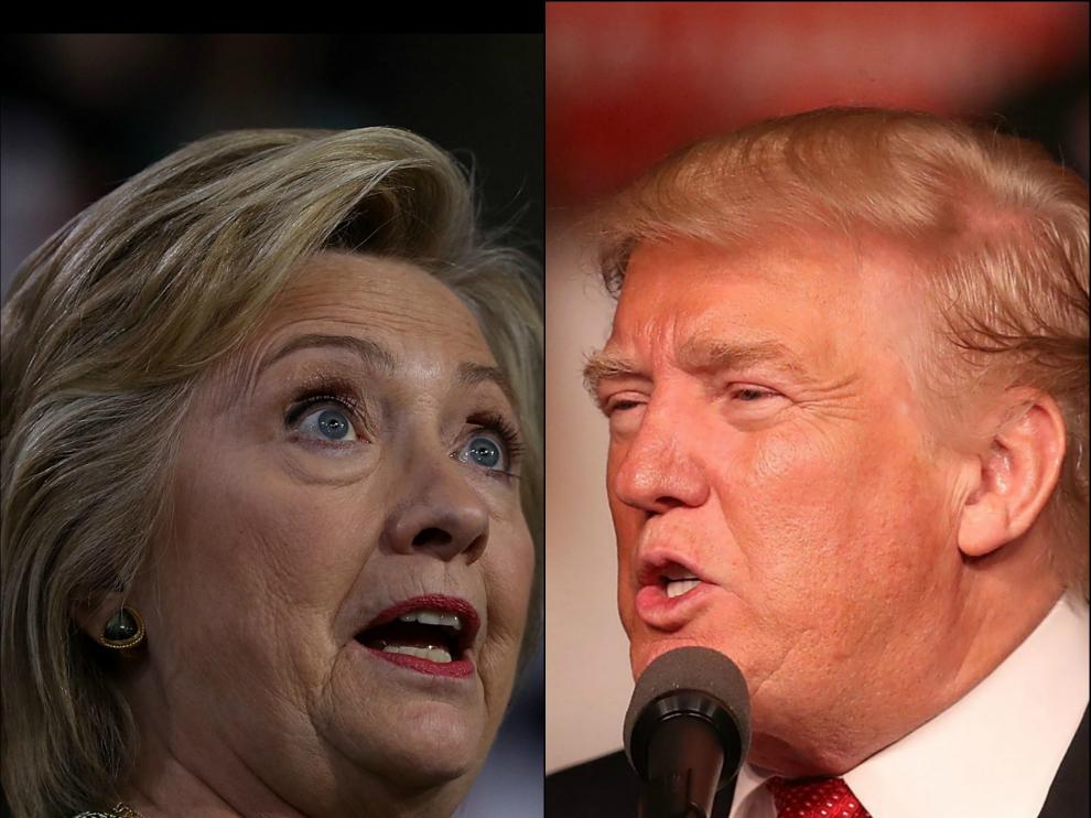La candidata demócrata Hillary Clinton y el republicano Donald Trump