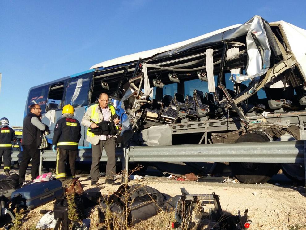 El accidente se ha producido en el punto kilométrico 24 de la A-15, cerca de Adradas, en sentido Madrid.