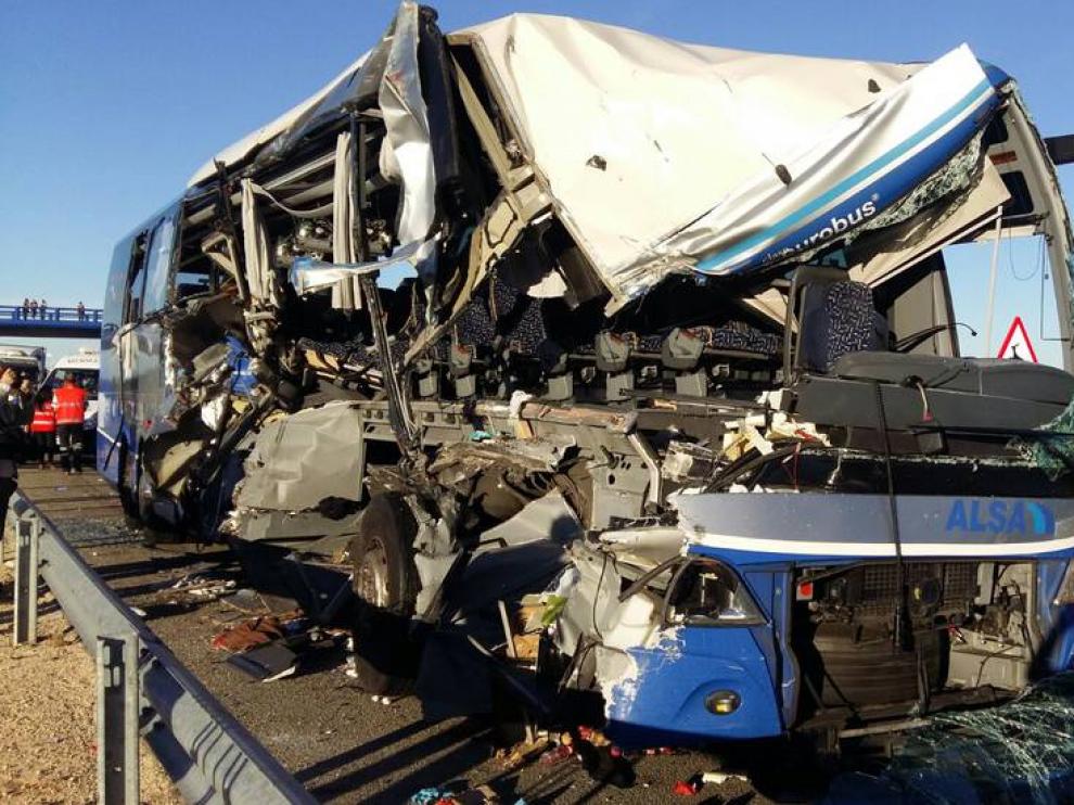 El accidente se ha producido en el punto kilométrico 24 de la A-15, cerca de Adradas, en sentido Madrid.
