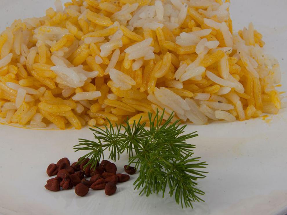 Arroz boliviano con achiote.