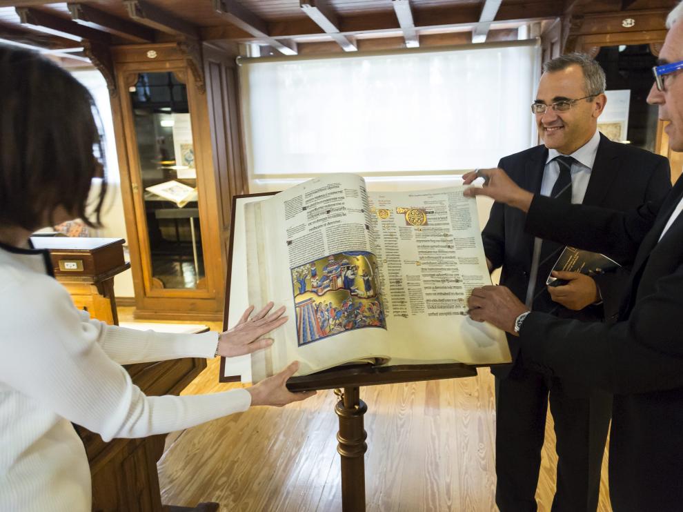Presentación de la exposición en el Paraninfo.