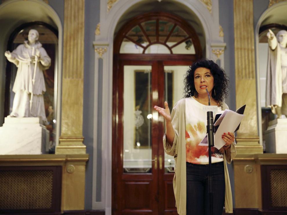 La portavoz adjunta de Podemos en el Senado, Maribel Mora