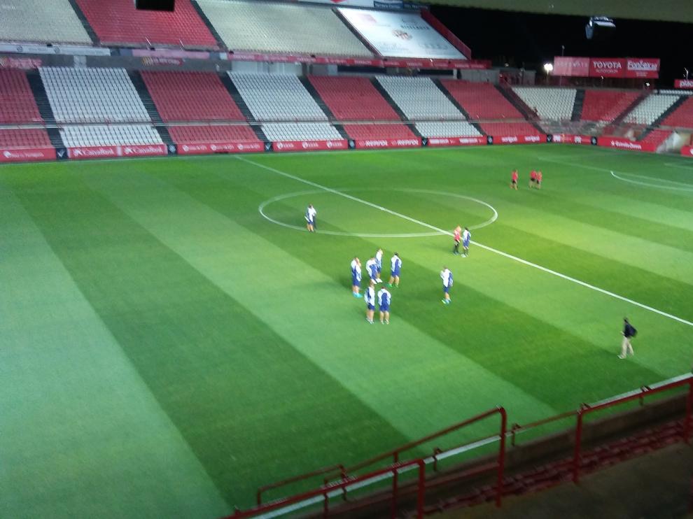 El Nou Estadi de Tarragona, en los momentos previos al encuentro.