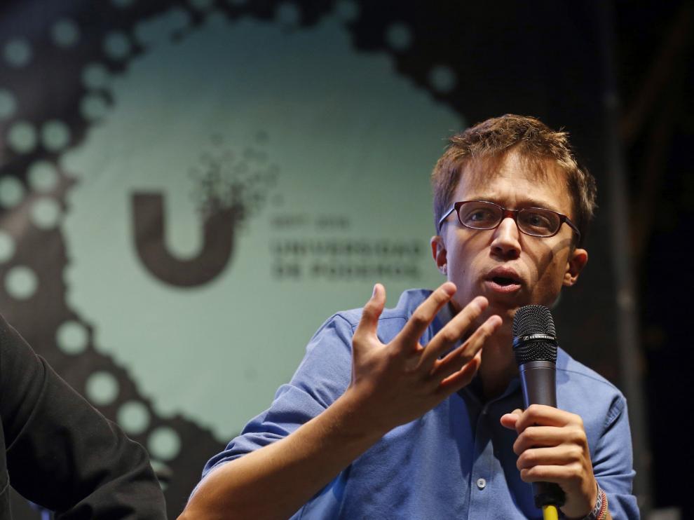 Íñigo Errejón durante la inauguración de la Universidad de verando de Podemos