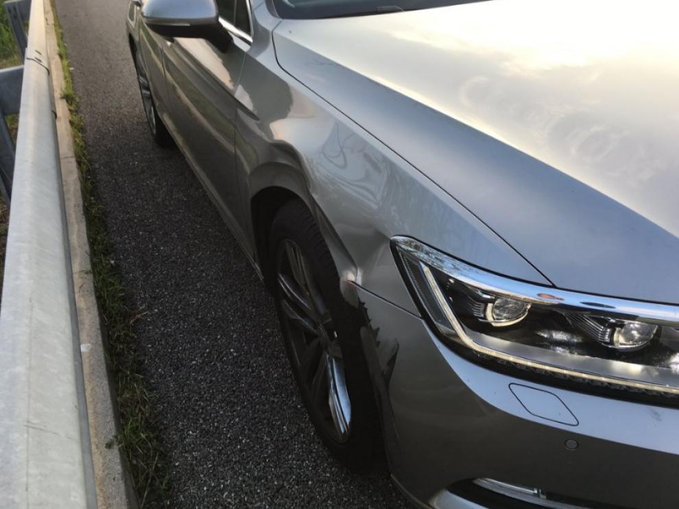 Estado en el que ha quedado el coche de la consejera