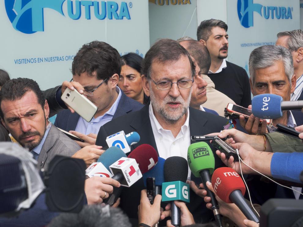 Mariano Rajoy, este jueves en Lugo.