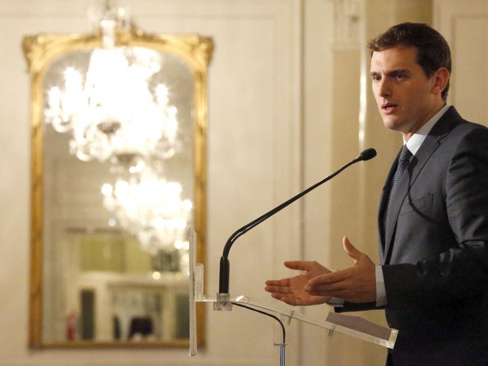 Albert Rivera, este viernes en Bilbao.
