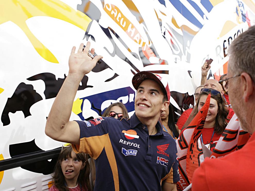 Márquez, este sábado en Motorland, en Alcañiz.