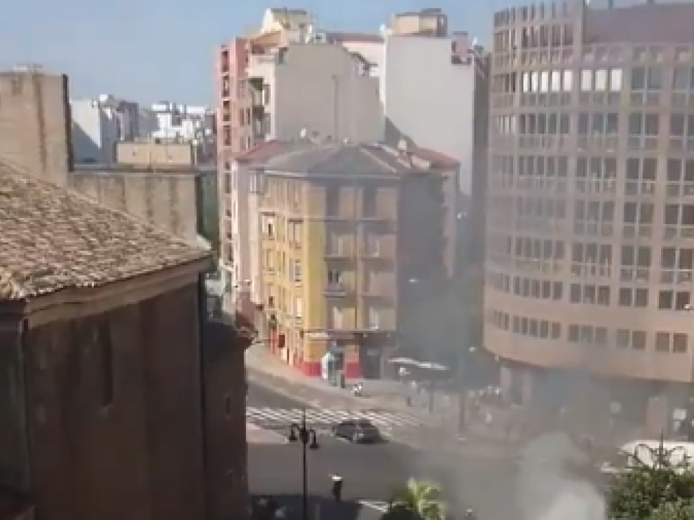 El autobús de la línea 32 se ha incendiado en el paseo de Conde Aranda con María Agustín