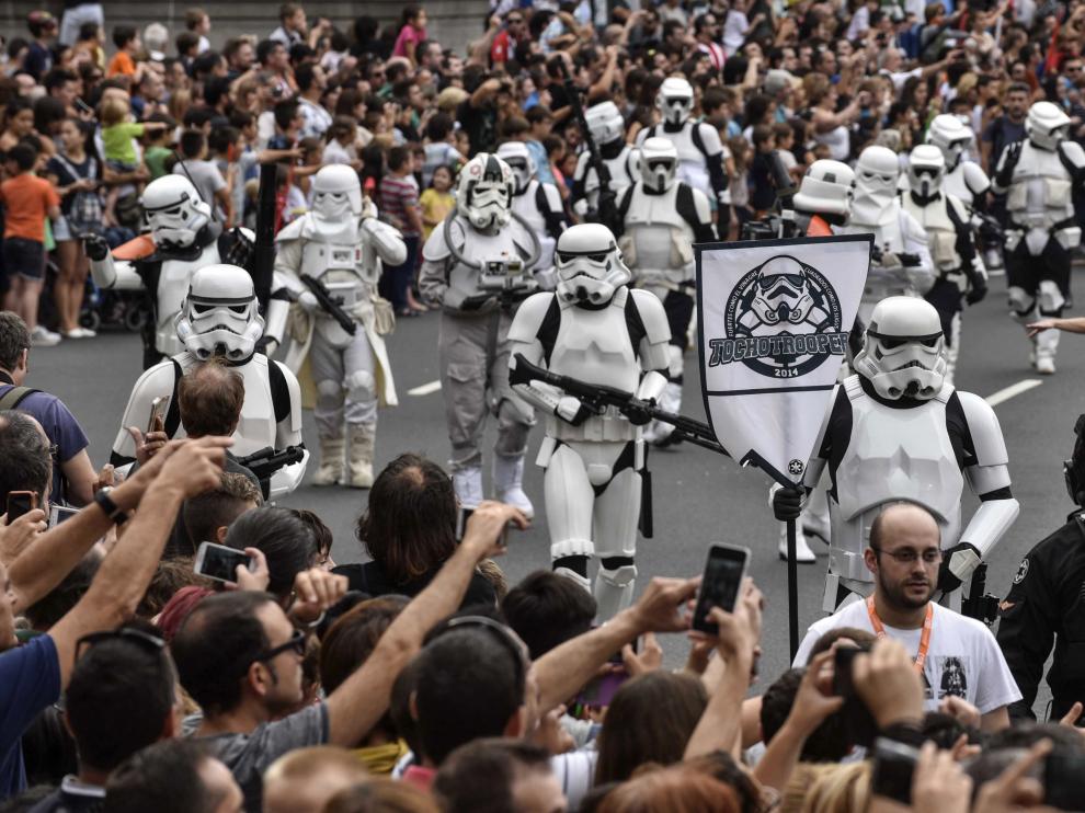 Un momento del desfile que se ha celebrado este sábado en Bilbao.