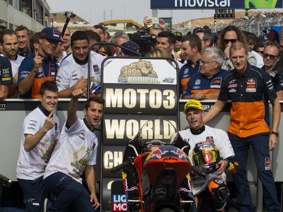 Brad Binder, campeón del mundo de Moto3 en Motorland