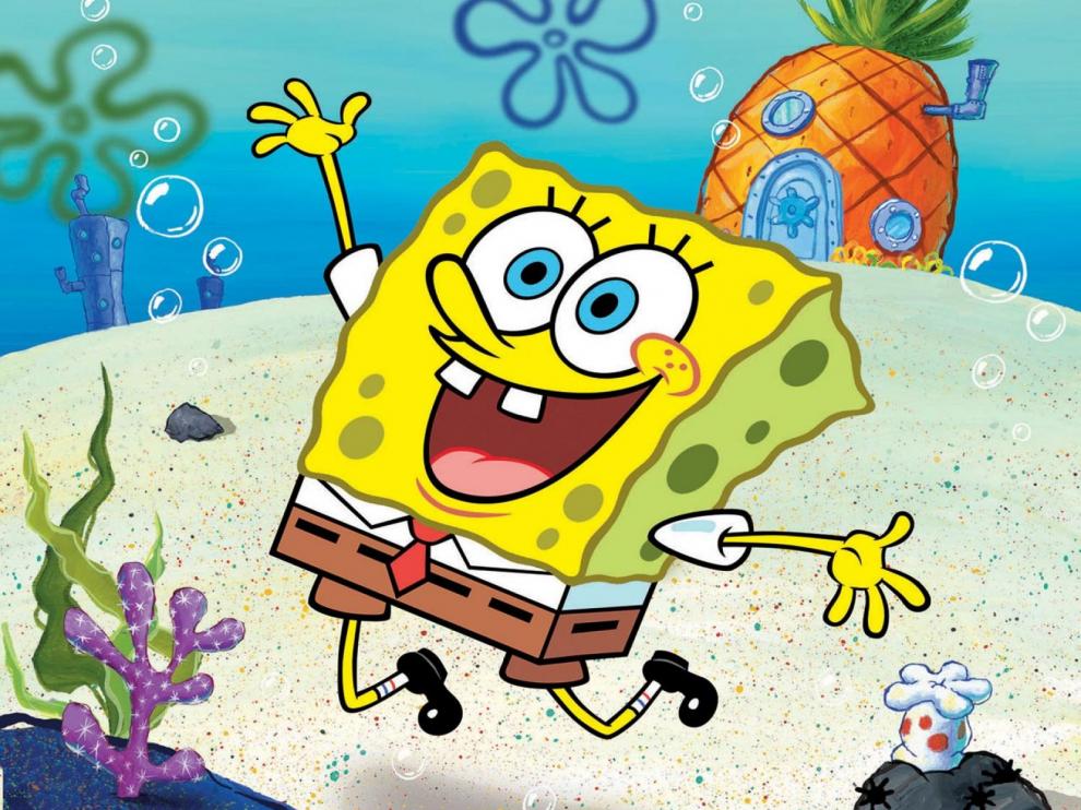 El dibujo animado Bob Esponja.