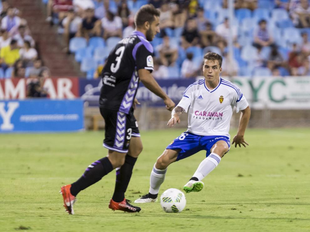 Jorge Pombo, en el partido que jugó como titular contra el Valladolid.