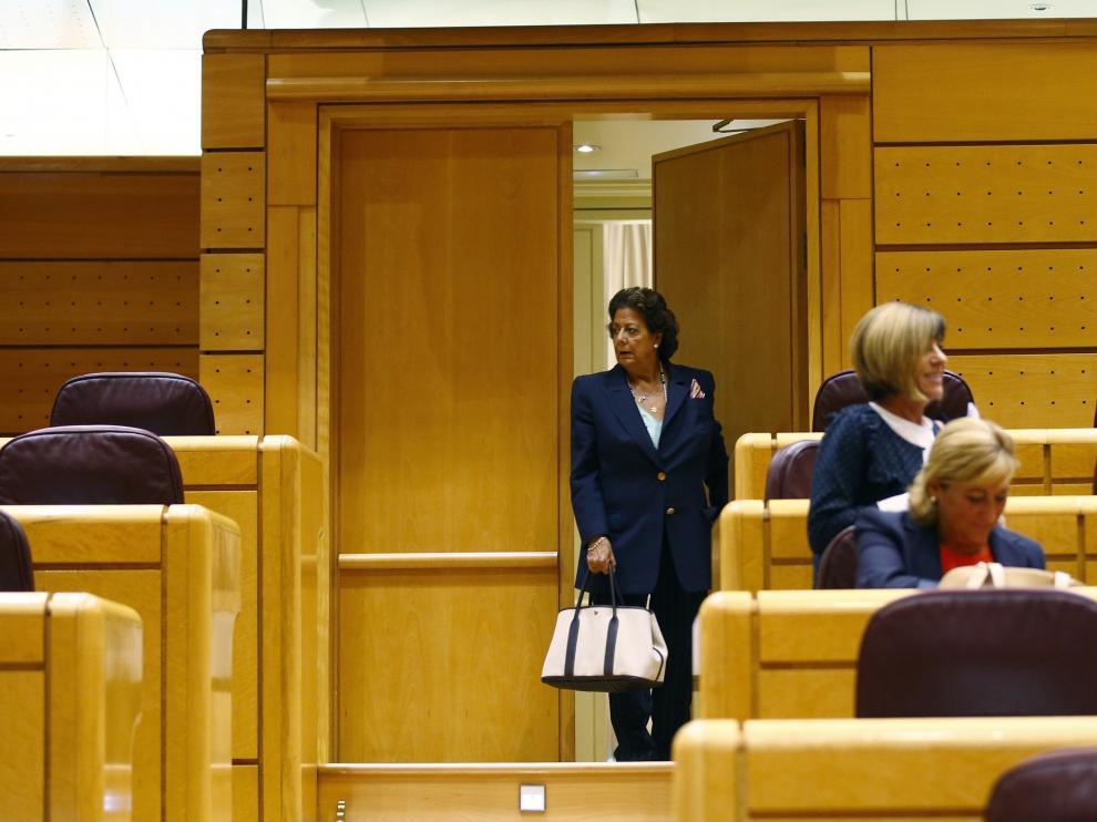Rita Barberá en el pleno del Senado en Madrid