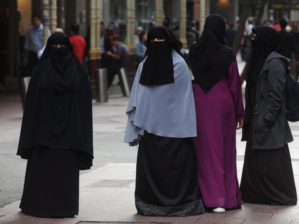 Foto archivo de una protesta contra la prohibicón del burka en Europa en 2010