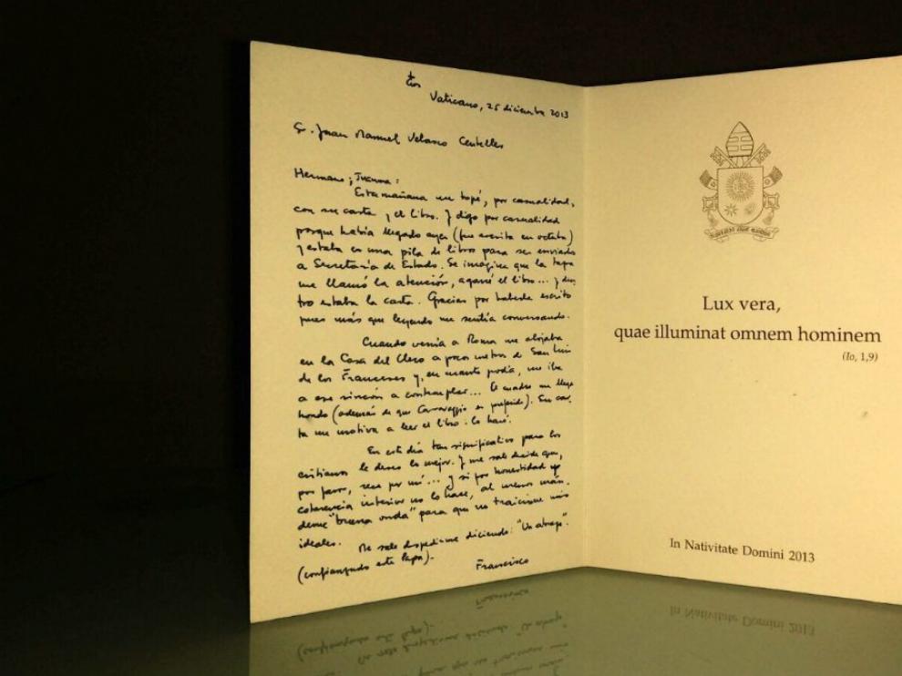 Manuscrito del Papa Francisco