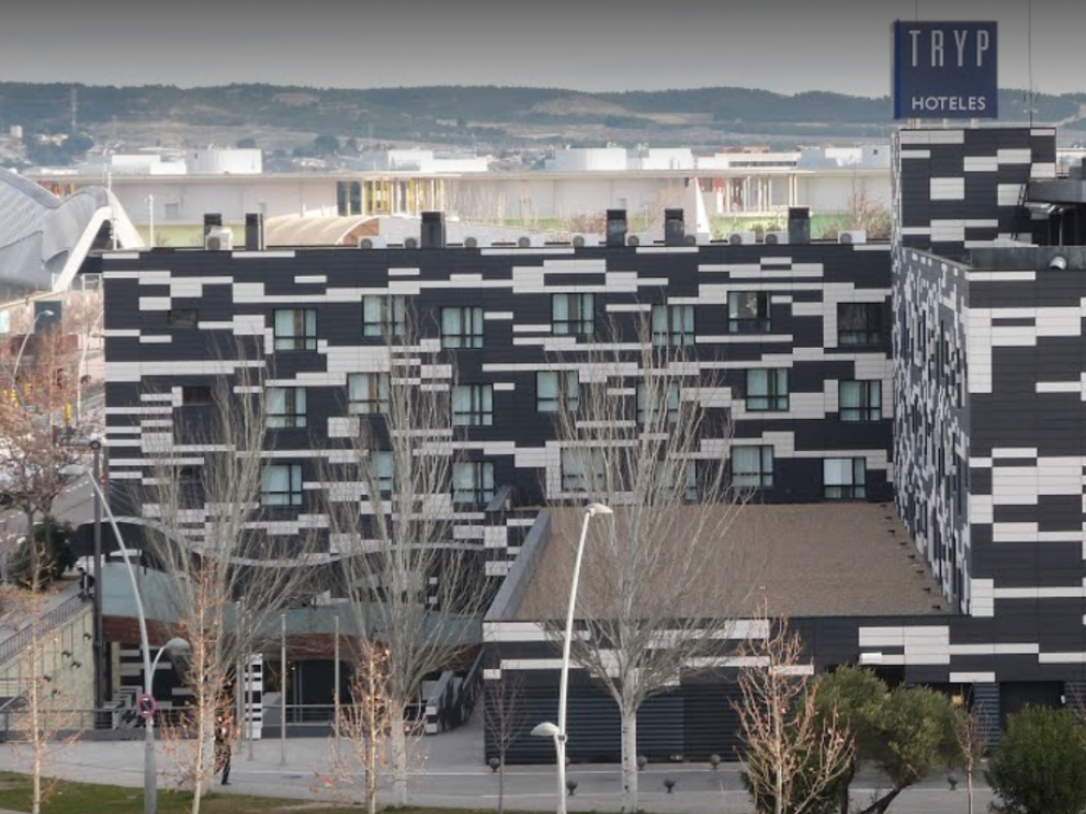 El Hotel Tryp Zaragoza, en el barrio de La Almozara, nuevo lugar de concentración del Real Zaragoza cuando juegue como local.