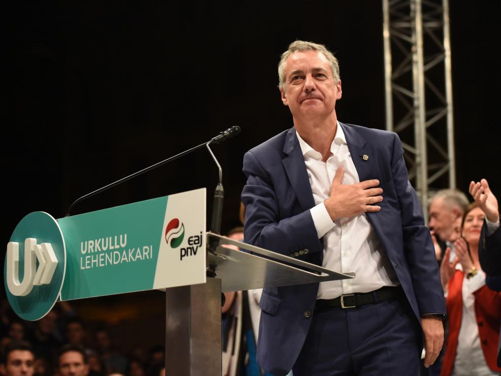 Íñigo Urkullu, durante la campaña electoral.