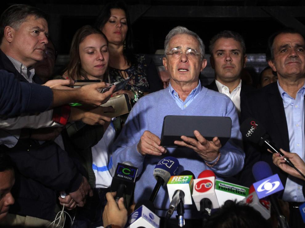 El expresidente de Colombia y defensor del 'no' en el referéndum, Álvaro Uribe.