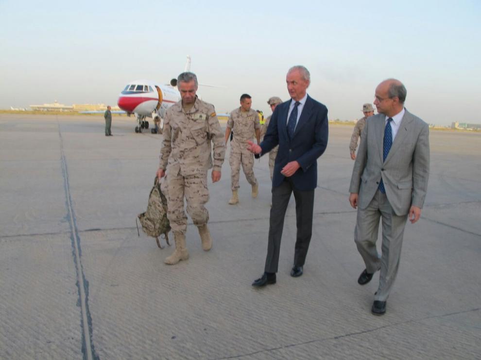 Morenés a su llegada a Iraq.