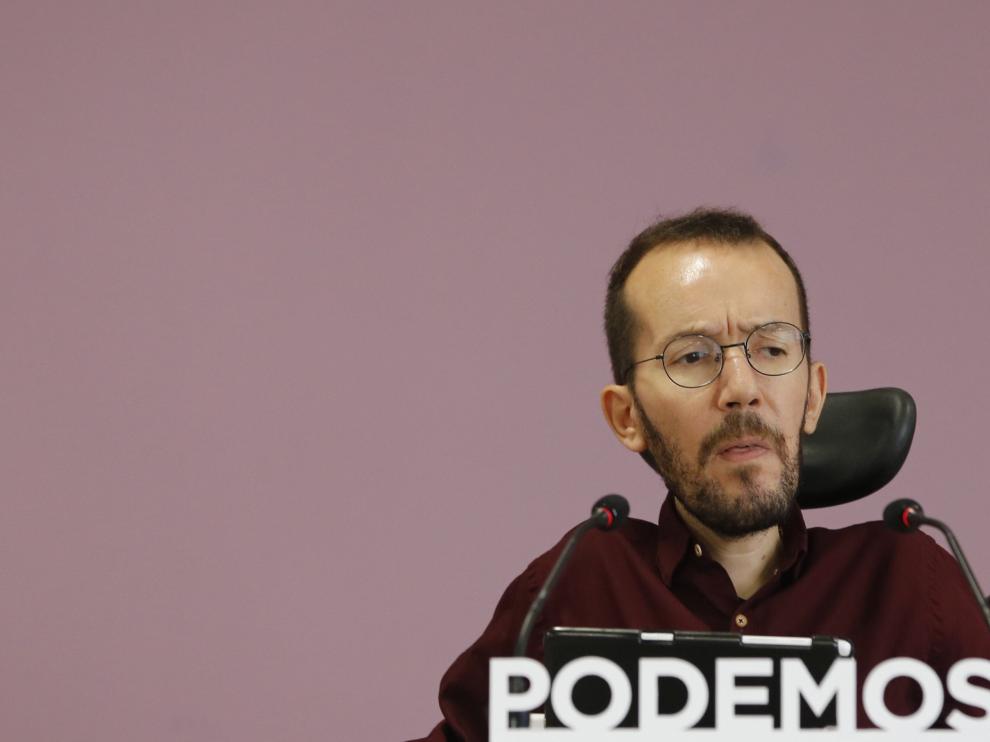 El secretario de Organización de Podemos, Pablo Echenique