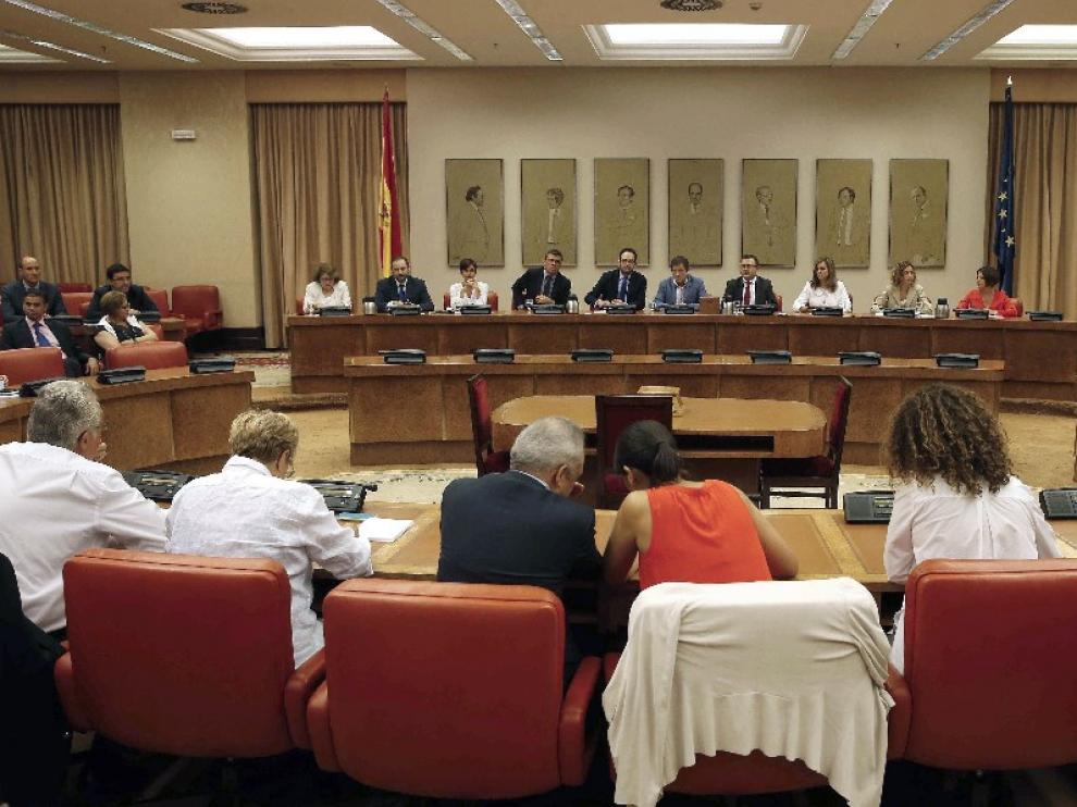 Reunión del grupo socialista en el Congreso.