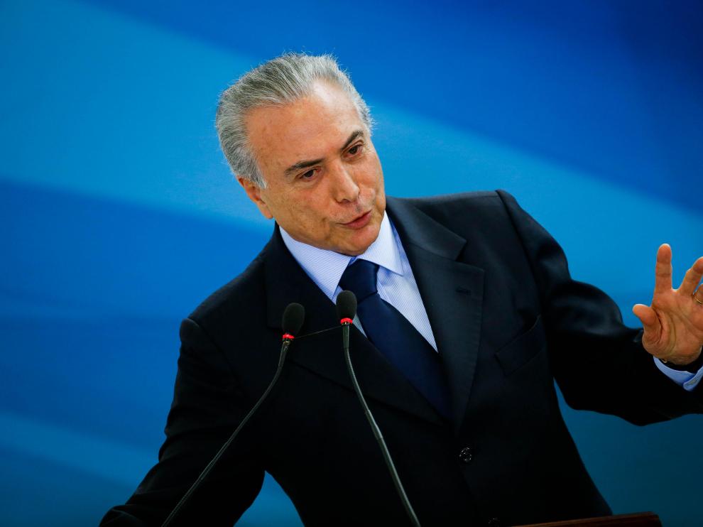 Temer, presidente de Brasil.