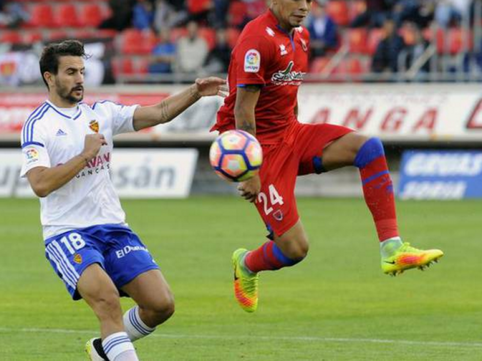 Juan Muñoz, en su estreno como titular en el Real Zaragoza, hace dos semanas en Soria.