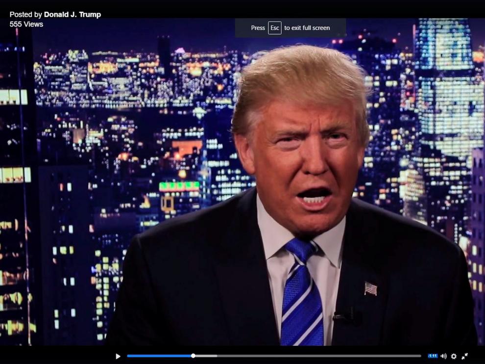 Trump se disculpa en televisión.