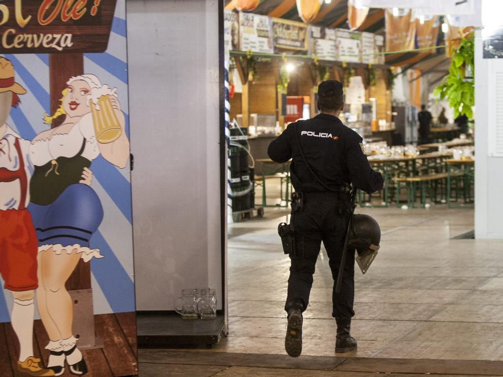 Una mujer, herida tras la caída de una viga en la Oktoberfest de Valdespartera