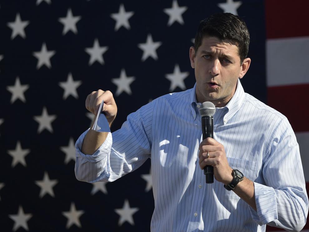 El líder de los republicanos en el Congreso, Paul Ryan