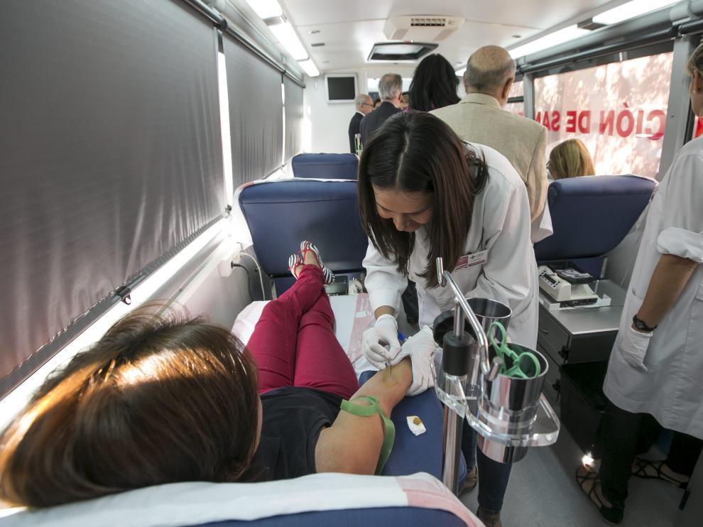 El autobús del Banco de Sangre.