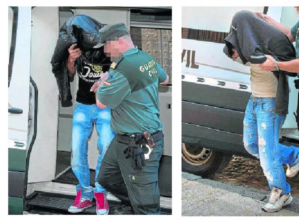 La Guardia Civil trasladó a los dos presuntos autores de la agresión al Juzgado.