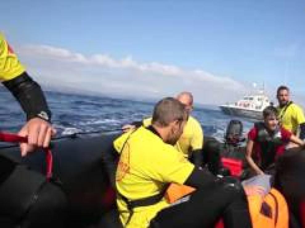 Una operación de rescate en el Mediterráneo