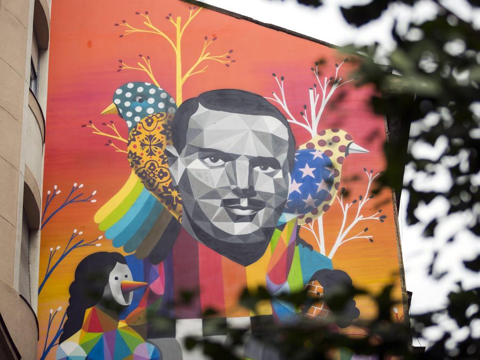 Ángel Sanz-Briz, inmortalizado en un mural en Budapest