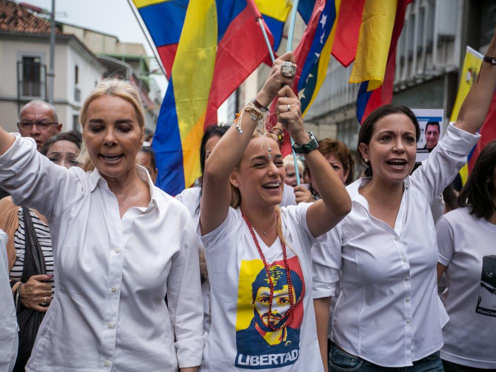 Lilian Tintori, esposa del líder opositor preso Leopoldo López, este jueves.