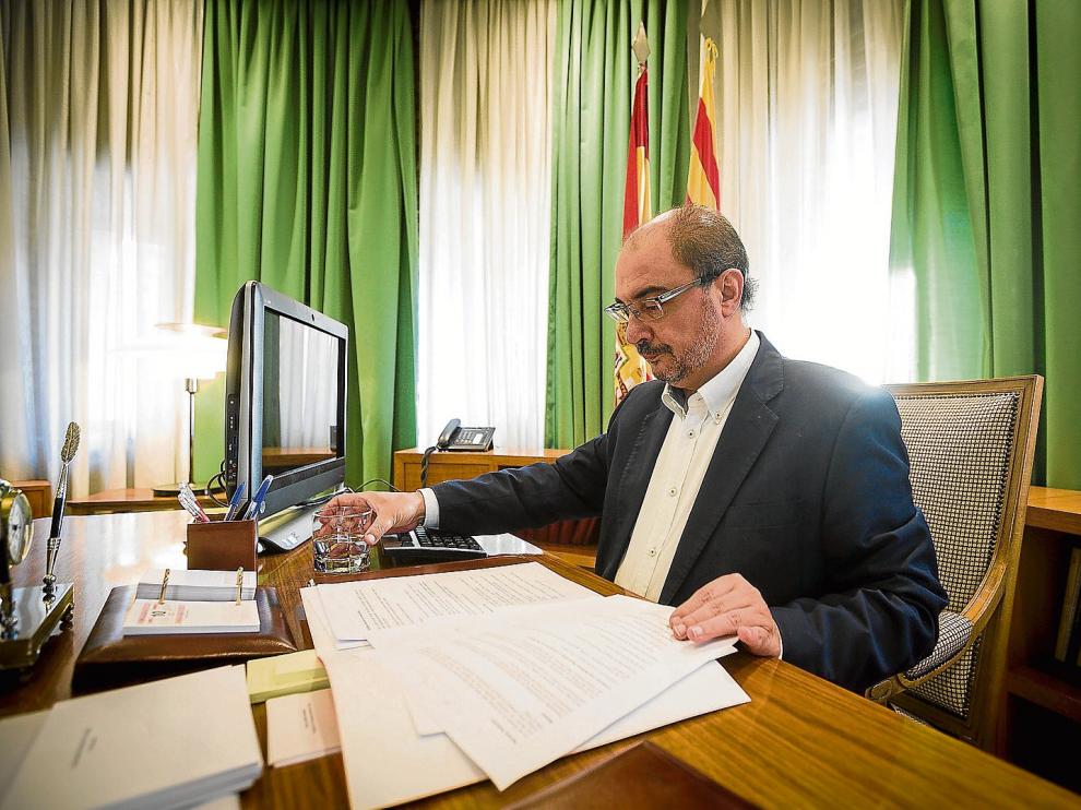 El presidente del Gobierno autonómico, Javier Lambán, en una imagen de archivo.