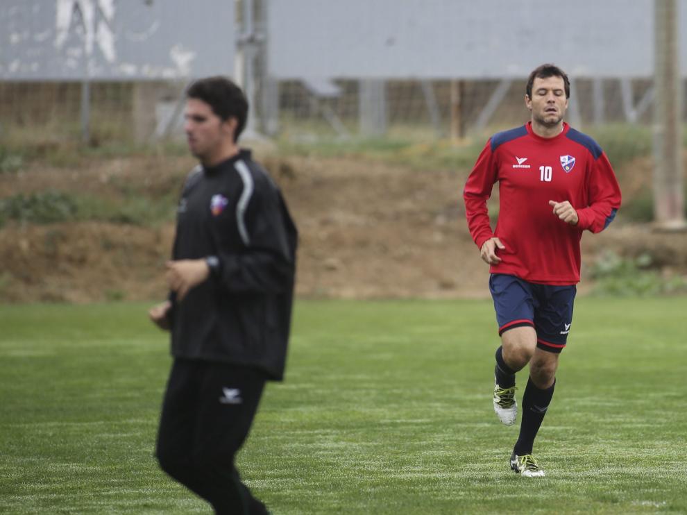 Camacho en el entrenamiento del jueves, en el que se lesionó.