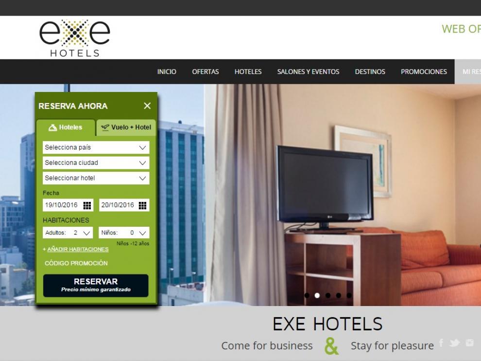 Web de Exe Hotels