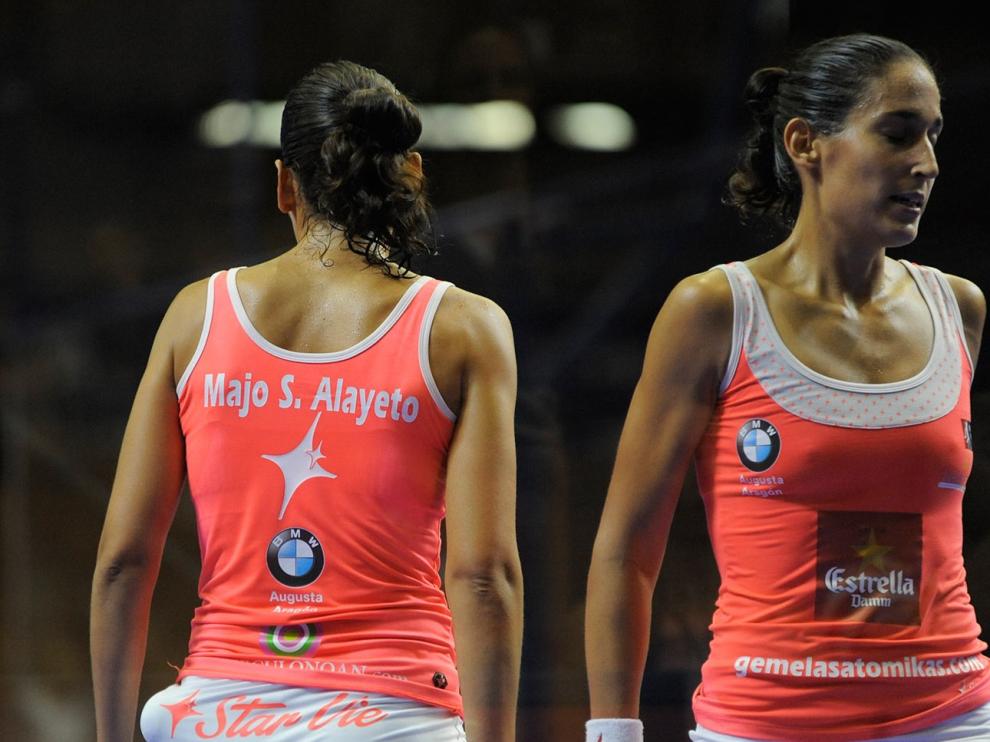 Las gemelas Sánchez Alayeto, durante un torneo
