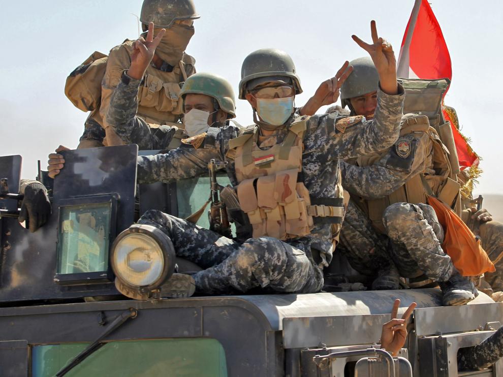Fuerzas iraquíes en la ofrensiva contra Mosul