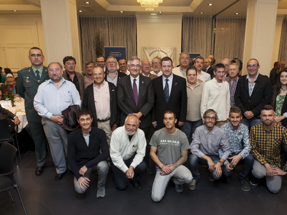 Un momento de la cena de la Federación Aragonesa de Montañismo.