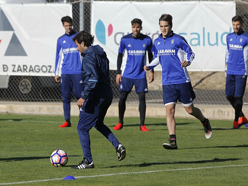 El Real Zaragoza prepara el partido de Valladolid